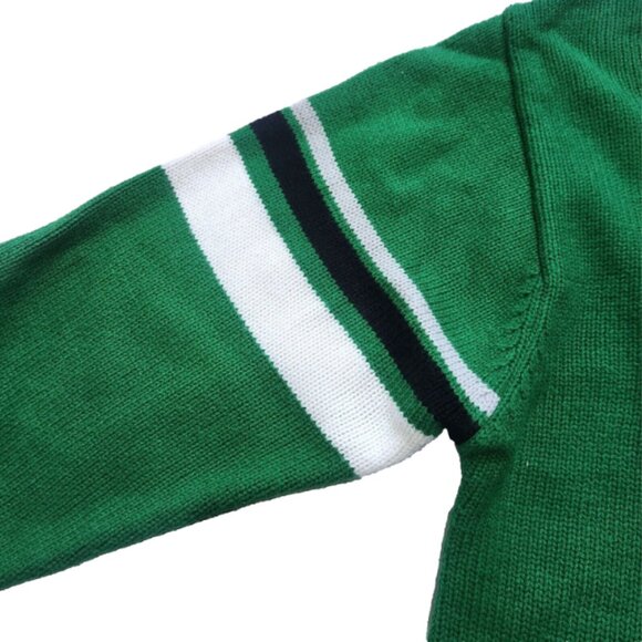 Southpole Knit Turtleneck Sweater Mens XL Green with Spell Out 90s Pullover - Picture 3 of 10